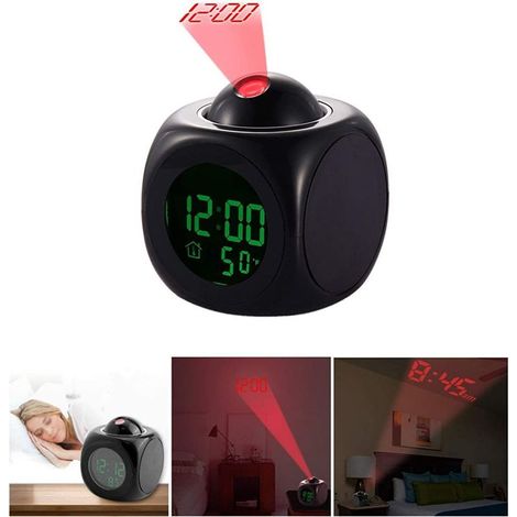 Réveil projecteur multifonction avec affichage numérique de la température (1/5)