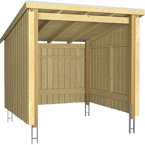 FRANKEL kaiserkraft, Abri à vélos Nordic, en bois, h x l x p