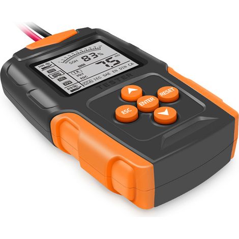 Testeur de batterie voiture 12V/24V, analyseur numérique LCD, outil diagnostic charge auto, mesure SOH SOC CCA IR pour auto camion moto (1/5)