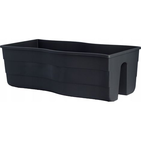 Wave 60 Geländerblumentopf Anthrazit