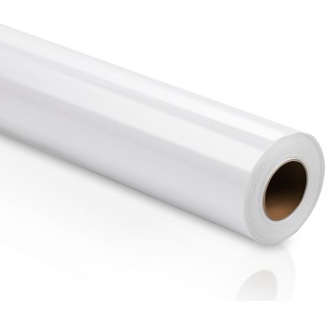 Jiubiaz Selbstklebende PVC-Folie, wasserfeste Dekorfolie 500 × 61 cm × 2, weiß (1/5)