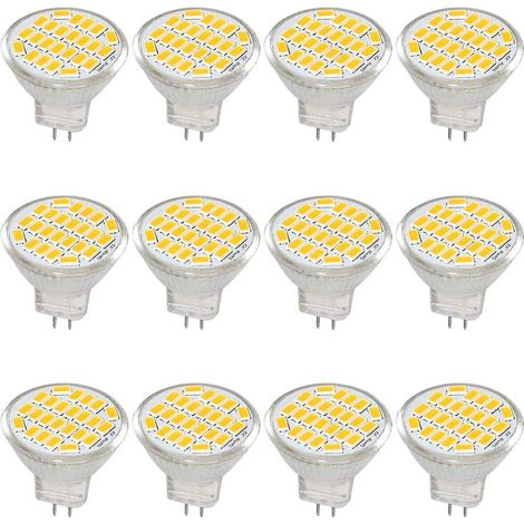 Ampoule LED MR11 GU4, 10-30 V CC/CA, 3 W, 12 V, 24 V, équivalent à une ampoule halogène de 30 W - Blanc chaud 3000 K (1/5)