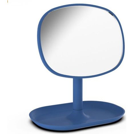 Miroir De Salle De Bain Bleu 19.5cm Avec Plateau 69865 (1/2)