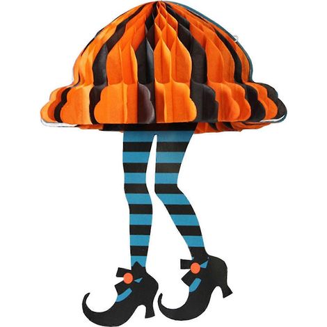 Lanterne suspendue en forme de robe à faire soi-même, en papier, à deux pieds, lanterne d'Halloween, décoration intérieure T (1/5)