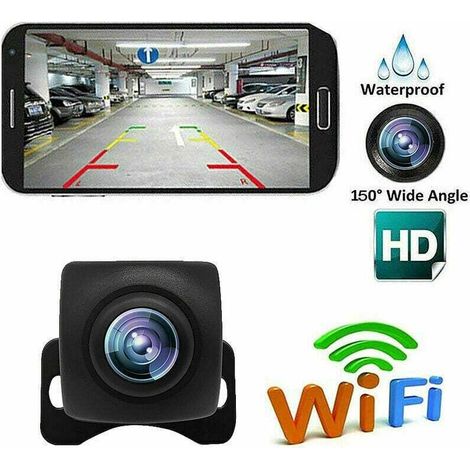 Caméra de recul WiFi grand angle avec vision nocturne Starlight. rétroviseur électronique. caméra vidéo de surveillance en temps réel. noire (1/4)