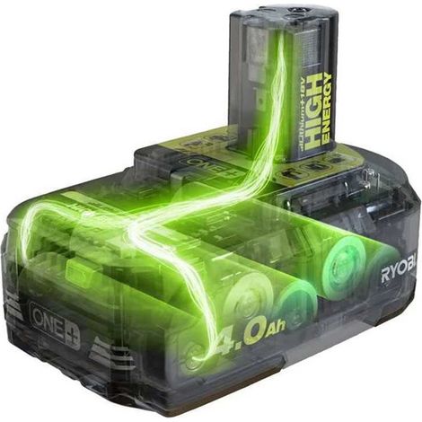 Bater铆a RYOBI ONE+ Lithium+ High Energy RB1840T 18V 4,0Ah con indicador de carga de 4 niveles