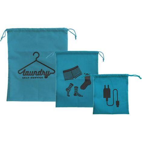 Set di 3 sacchetti regolabili in pp - blu anatra - Tendance (1/3)