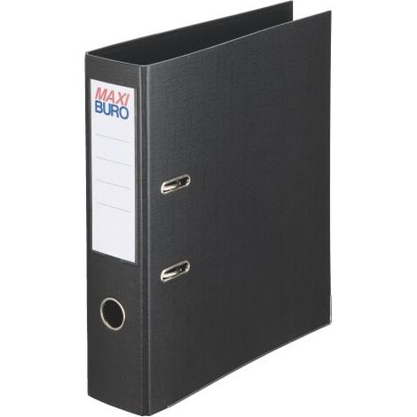 Classeur levier plastique Maxiburo dos 7,5 cm - noir