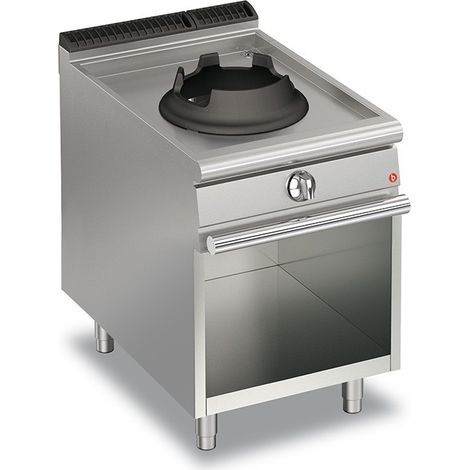 Cuisinière Wok à Gaz - 1 feu sur placard ouvert - P700 - 14 kW - Baron