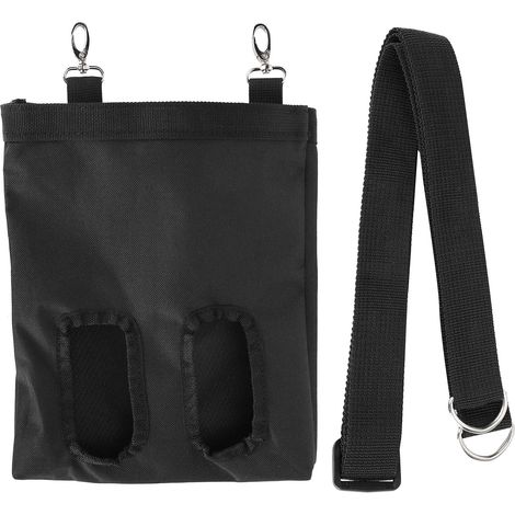 Rabbit Feeder Bag 600D Oxford Cloth Pet Accessory Hanging Black Guinea Pig Hay Feeder Storage Bag (1/5)