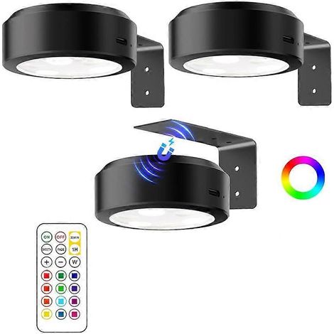 Bilderleuchten für die Wand, wiederaufladbare magnetische Posterleuchten mit Akku, 3 Farbtemperaturen und 12 RGB-Farben, Fernbedienung mit Dimmfunktion und Timer (1/5)