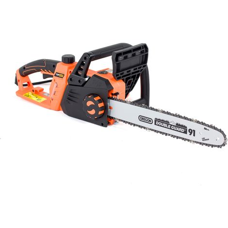 NAC Motosierra Eléctrica 2500W 40cm, cadena OREGON, sistema de tensado sin herramientas, freno de seguridad, ideal para jardinería y carpintería