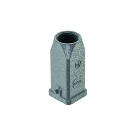 HARTING Han 3A Capot avec joint d’étanchéité collé, 1xM20 sortie de câble droite, pour 1 étrier (sur la partie inférieure) Presse-étoupe M20 Plage de serrage 7,0 mm - 13,0 mm - 1 Stück