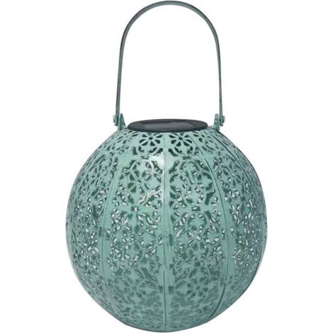 Lampes solaires d'extérieur en fer forgé pour jardin, villa et aménagement paysager, imitation vieux projecteurs creux à suspension murale (1/5)