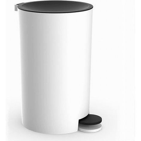 Trade Shop - CESTINO PATTUMIERA ARREDO BAGNO BIANCO IN PLASTIC ACCESSORIEN 69769 - (1/2)