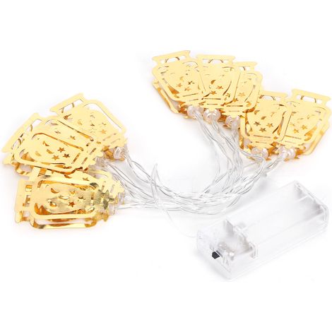 Guirlande lumineuse décorative à 10 LED en forme de lampe à pétrole pour le Ramadan et l'Aïd (1/5)