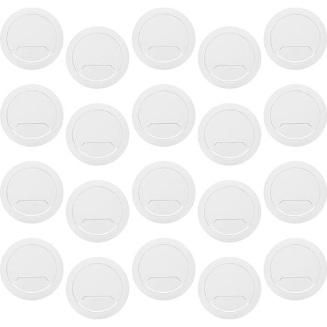 für Schreibtisch 20 Stück Kunststoff 60mm Rund