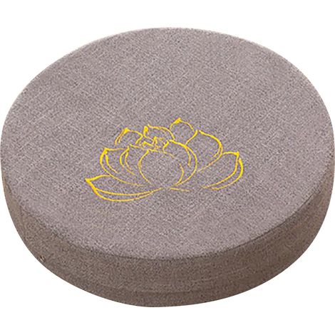 Coussin de Méditation Rond en Mousse Ferme, Housse Détachable en Coton Lin Lavable, Tapis Coussin Confortable pour Sol, Salon, Tatami, Balcon, Couleur Gris (1/5)