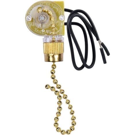 2 pièces (or) ZE-109 interrupteur de lumière de ventilateur de plafond avec cordon interrupteur de lumière de ventilateur de plafond filaire 2 pièces (1/4)