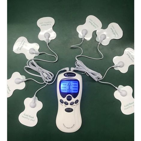 Este masajeador digital es un dispositivo cuatro en uno que puede entrenar los músculos mediante estimulación eléctrica y también tiene función de masaje. (1/5)