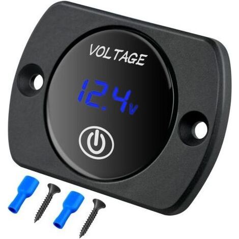 Indicatore di batteria da 12V (24V) con voltmetro digitale, indicatore di carica della batteria da 12V, visualizzazione della tensione per auto, camper, barca, moto (1/5)