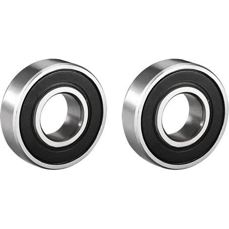 Roulement À Billes À Gorge Profonde 6001-2RS - 12 x 28 x 8 mm - Double Scellé - Acier Haute Teneur En Carbone - Niveau Sonore Z1 - 2 Pièces (1/5)
