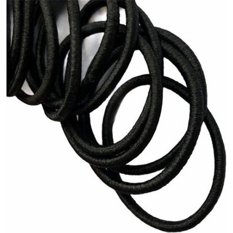 Mini élastiques à cheveux noirs - Bandeaux de cheveux - Accessoires coiffure (1/2)
