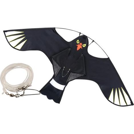 Dispositif Anti-Oiseaux Épouvantail Faucon - Effaroucheur Visuel pour Jardin Cour et Ferme (1/4)