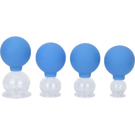 Lot de ventouses en verre professionnelles avec silicone pour massage thérapeutique chinois - Tasses adaptées au corps, visage, jambes et épaules (1/5)