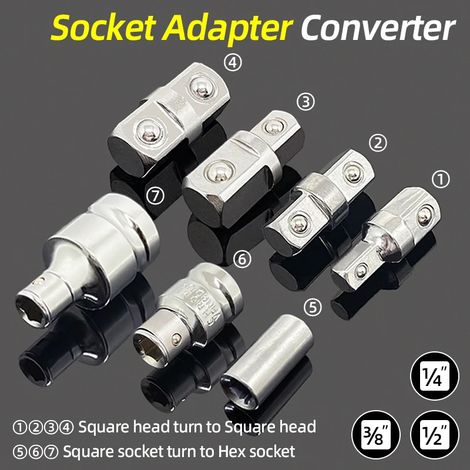 (B-1Pc) Kit adaptateur de douille réducteur 3/8" vers 1/2" pour clé à cliquet à impact, outil de réparation à main (1/5)