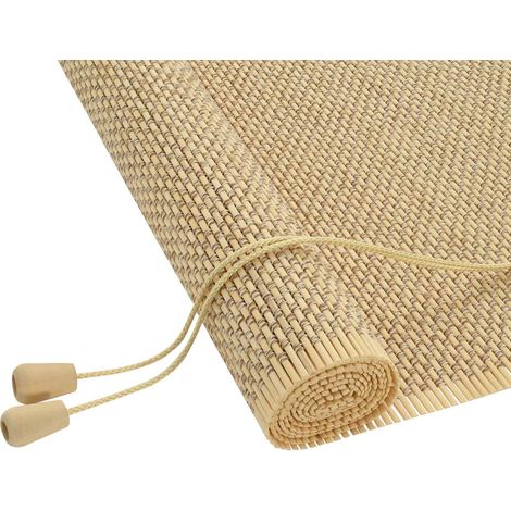 Store enrouleur Naturel 130 x 160 cm Bambou vidaXL