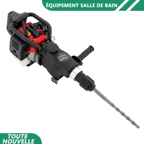 WAOBDLA 3-en-1 32.6CC 2 temps à gaz alimenté démolition Jack marteau machine de forage coupe-poinçon perceur ciseaux essence lourd béton coupe-roche perceur (1/5)