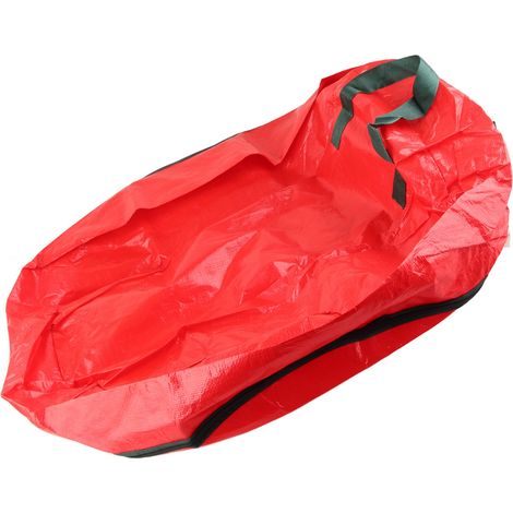 Housse de rangement pour couronne de Noël rouge, conteneur anti-poussière, protection festive, sac de stockage pour décoration hivernale (1/5)