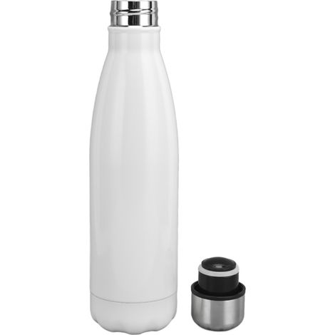 500-ml-Edelstahl-Isolierflasche für Bowling, glänzend weiß (1/5)