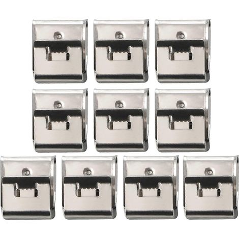 50 clips de fixation pour câbles photovoltaïques solaires en acier inoxydable pour châssis de remorque-2x1.7x1cm-Silver