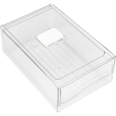Lot de rangement réfrigérateur transparent en plastique alimentaire tiroir frais boîte de stockage petite et grande taille emballage individuel (1/5)