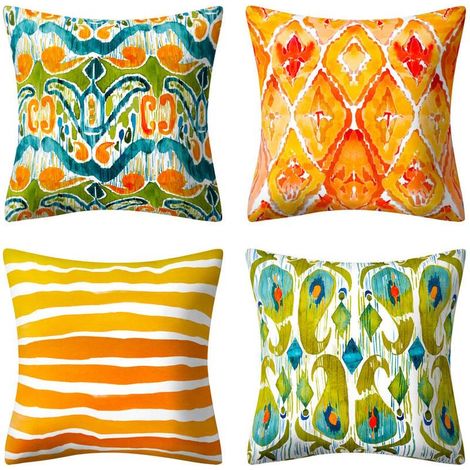 Lot de 4pcs Housses de Coussin 45x45cm style ethnique Vintage Taie d'oreiller (1/4)