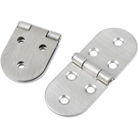 Stainless Steel Folding Table Hinges, 180 Degree Opening for Desks, Cabinets and Windows, Durable Hardware Set (1/5)