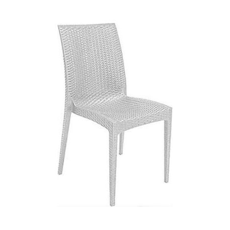 Sedia Rattan Bistrot bianco senza braccioli