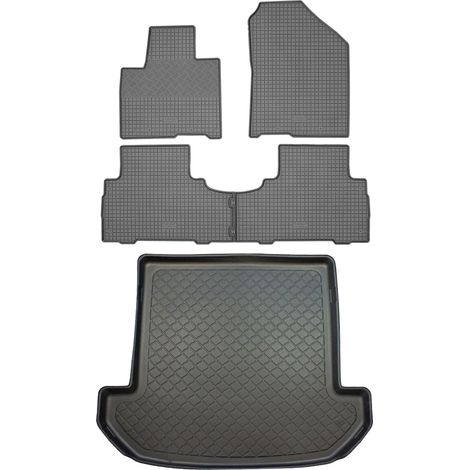 Kia Sorento III SUV (5 portes) - Kit de tapis de sol en caoutchouc + tapis de coffre (1/5)