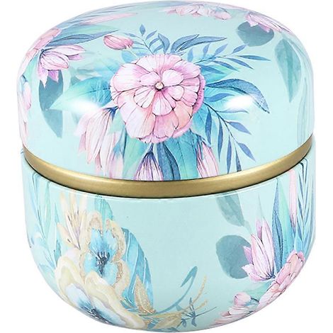 Boîte de rangement en fer-blanc avec double couvercle pour bonbons et thé (lot de 3) (1/5)
