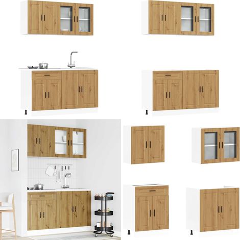 Ensemble d'armoires de cuisine 4 pcs Kalmar bois d'ingénierie - Rangement cuisine - Meubles de cuisine (1/5)