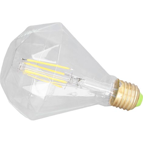 Lot LED filament vintage Edison diamant 4000K neutre E27/E26 220V, ampoule décorative rétro transparente, certifiée CE ROHS UKCA EMC LVD (1/5)