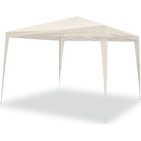 Tente Pliante 3x3 m Classic Beige – Résistante à l'Eau – Inclut Sardines et Câbles de Fixation (1/5)