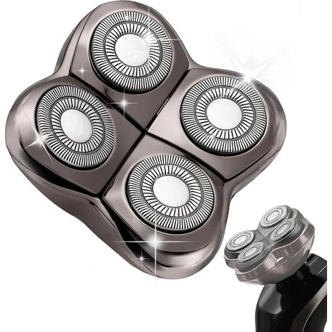 Lame De Rasoir De Rechange Pro 4, Compatible Avec Skull Shaver Pitbull, Rasage Précis Tête Chauve Homme, Rasoir Crâne & Tondeuse, Noir (1/5)