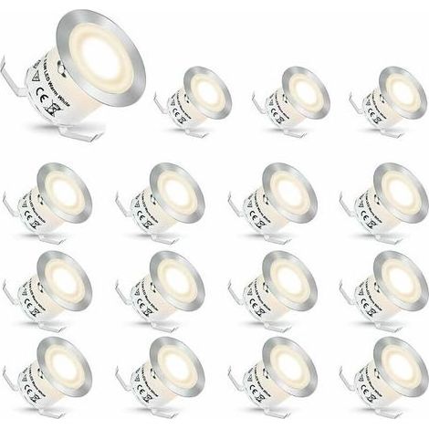 Kaelt - Choyclit – Spot LED encastrable IP67 16 pièces – Lumière blanche naturelle 4500K – Acier inoxydable – Installation simple en série – Pour intérieur et extérieur (1/5)