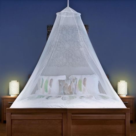 Konisches Bett Moskitonetz 1200x250cm, Vollständiger Mückenschutz, Langlebiges Polyester, 256 Maschen (1/5)