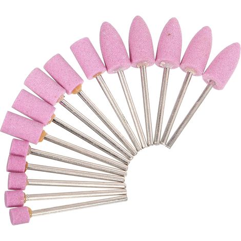 15 Embouts de Meulage pour Perceuse en Meule Abrasif Métal et Bois, 15pcs, Formes Variées pour Ponçage et Polissage, pour Travaux DIY (1/5)