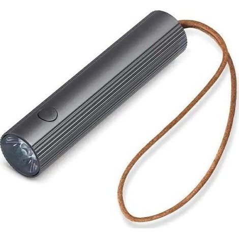 Lexon Porte-clé LED Gris avec Lampe Portable Rechargeable