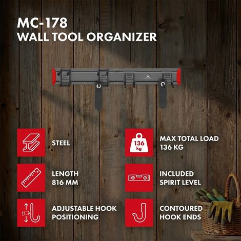 Maclean MC-178 Estantería de pared para herramientas 81,6 cm (1/5)